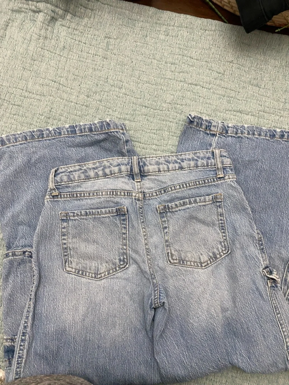 Girls size 12 Two Pairs- Old Navy Light Blue Relaxed Cargo Jeans Art Class Cargo